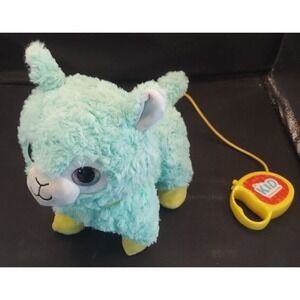 Kid Connection Walking Pet, Green/Blue Walking Llama, Press Button Leash Remote